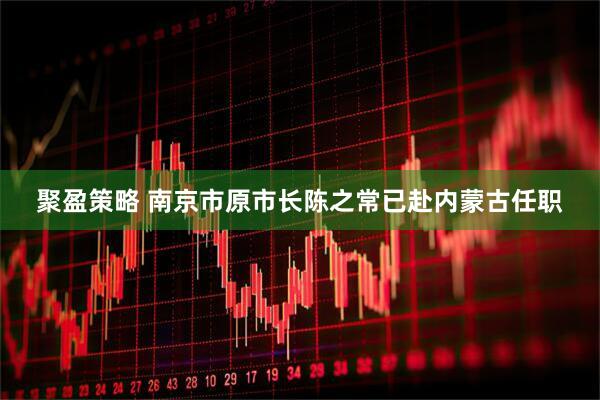 聚盈策略 南京市原市长陈之常已赴内蒙古任职