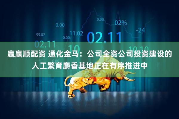 赢赢顺配资 通化金马：公司全资公司投资建设的人工繁育麝香基地正在有序推进中
