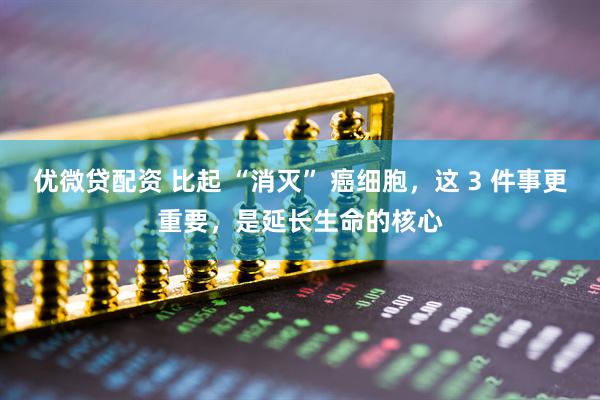 优微贷配资 比起 “消灭” 癌细胞，这 3 件事更重要，是延长生命的核心